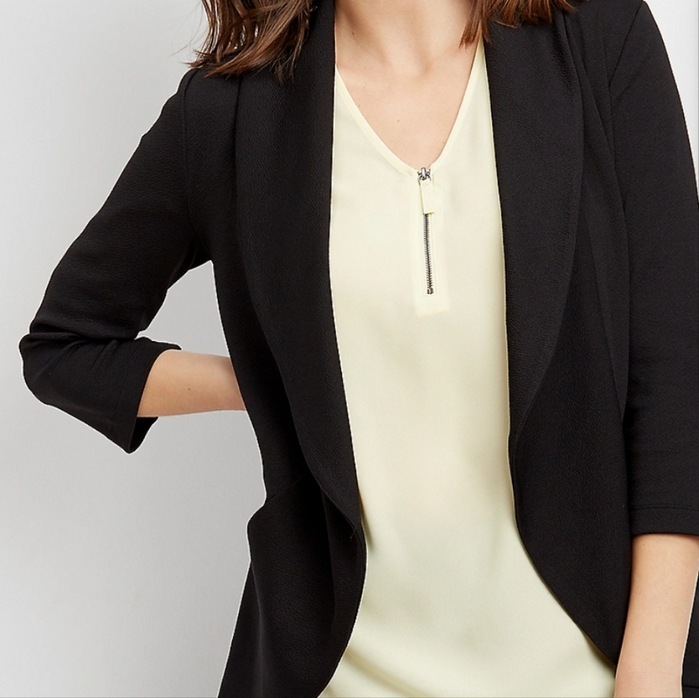 Maurices Black Blazer Tailored Professional Suit Jacket